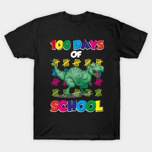 100 days of school T-Rex dinosaur T-Shirt